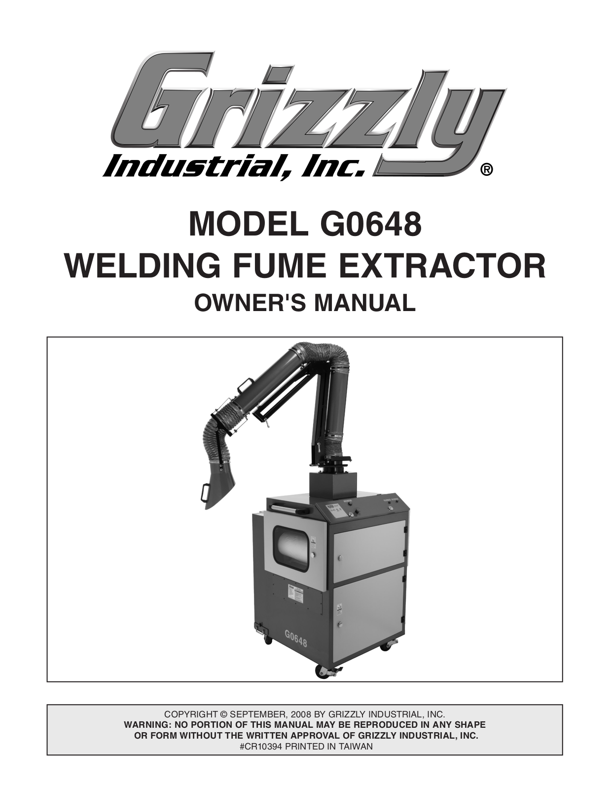 Grizzly G0648 User Manual