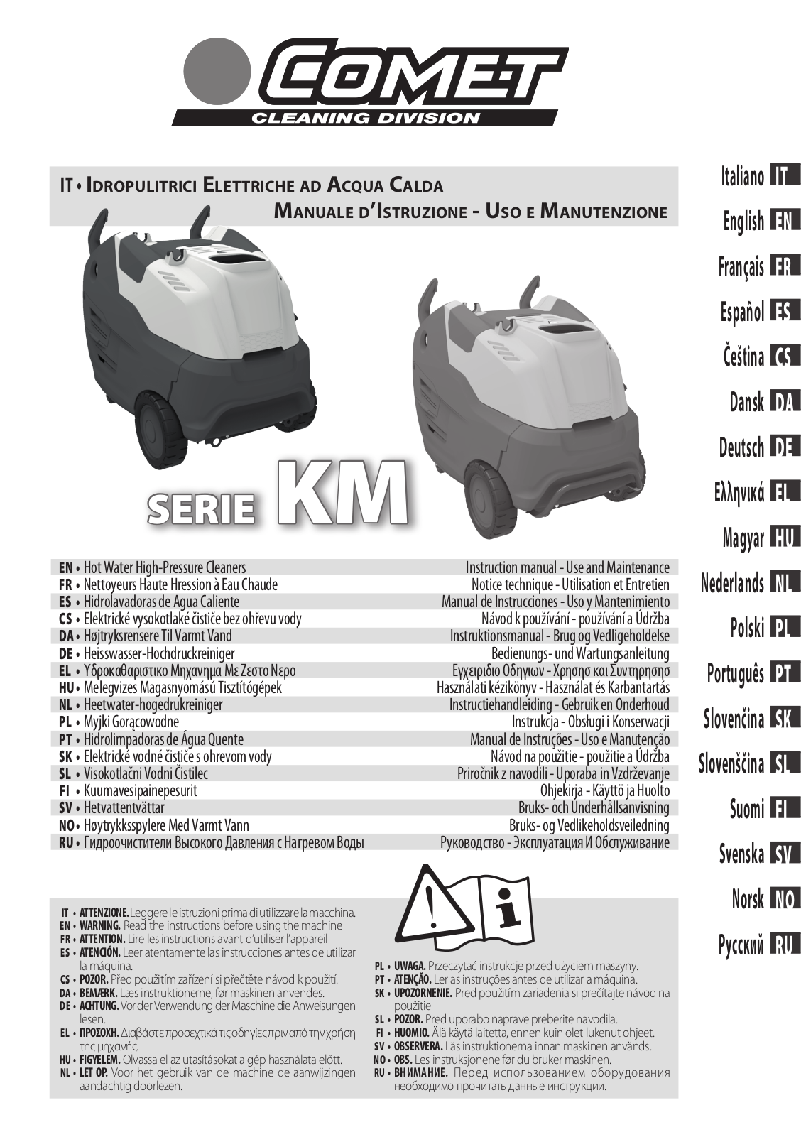 Comet KM basic, KM extra, KM classic Instruction Manual