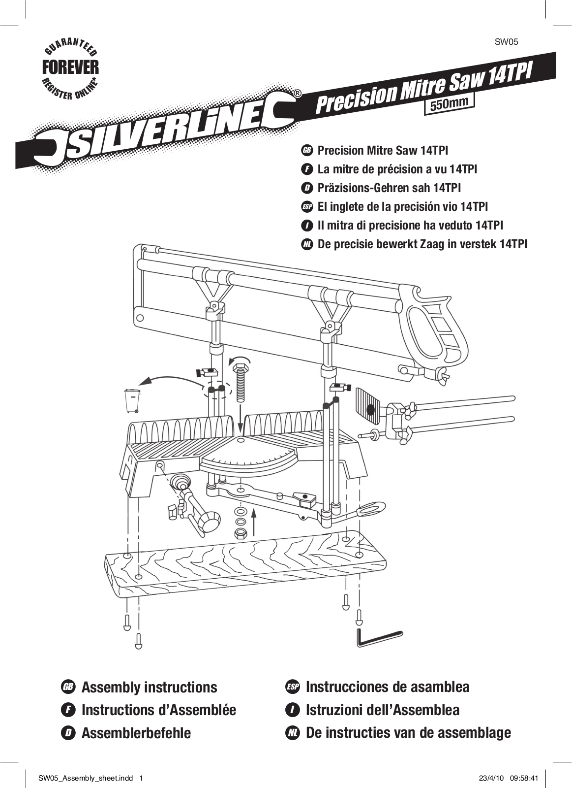 Silverline Precision Mitre Saw User Manual