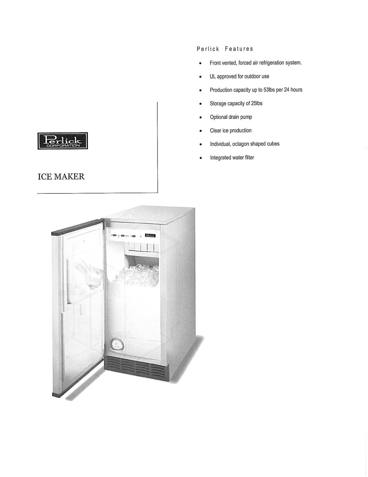 Perlick H53IMS User Manual