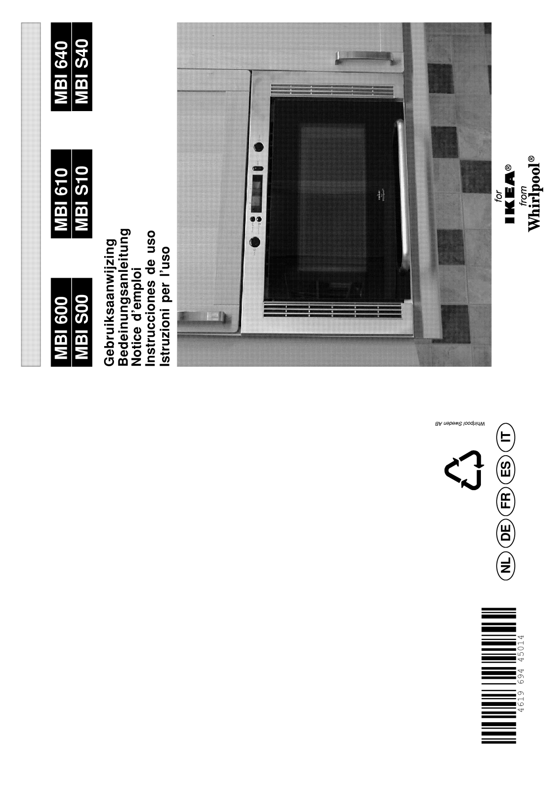 Whirlpool 30095134 MBI S40AL INSTRUCTION FOR USE