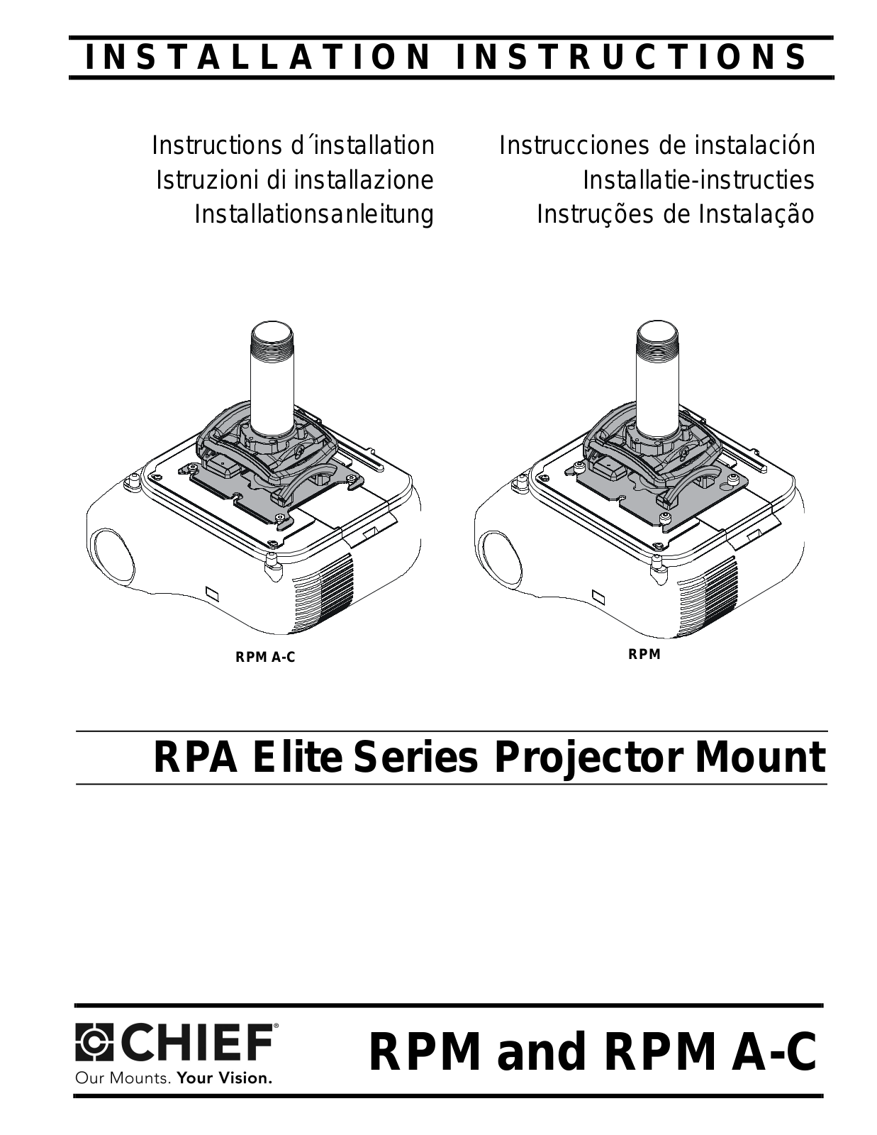 Chief RPMA178 Installation Guide