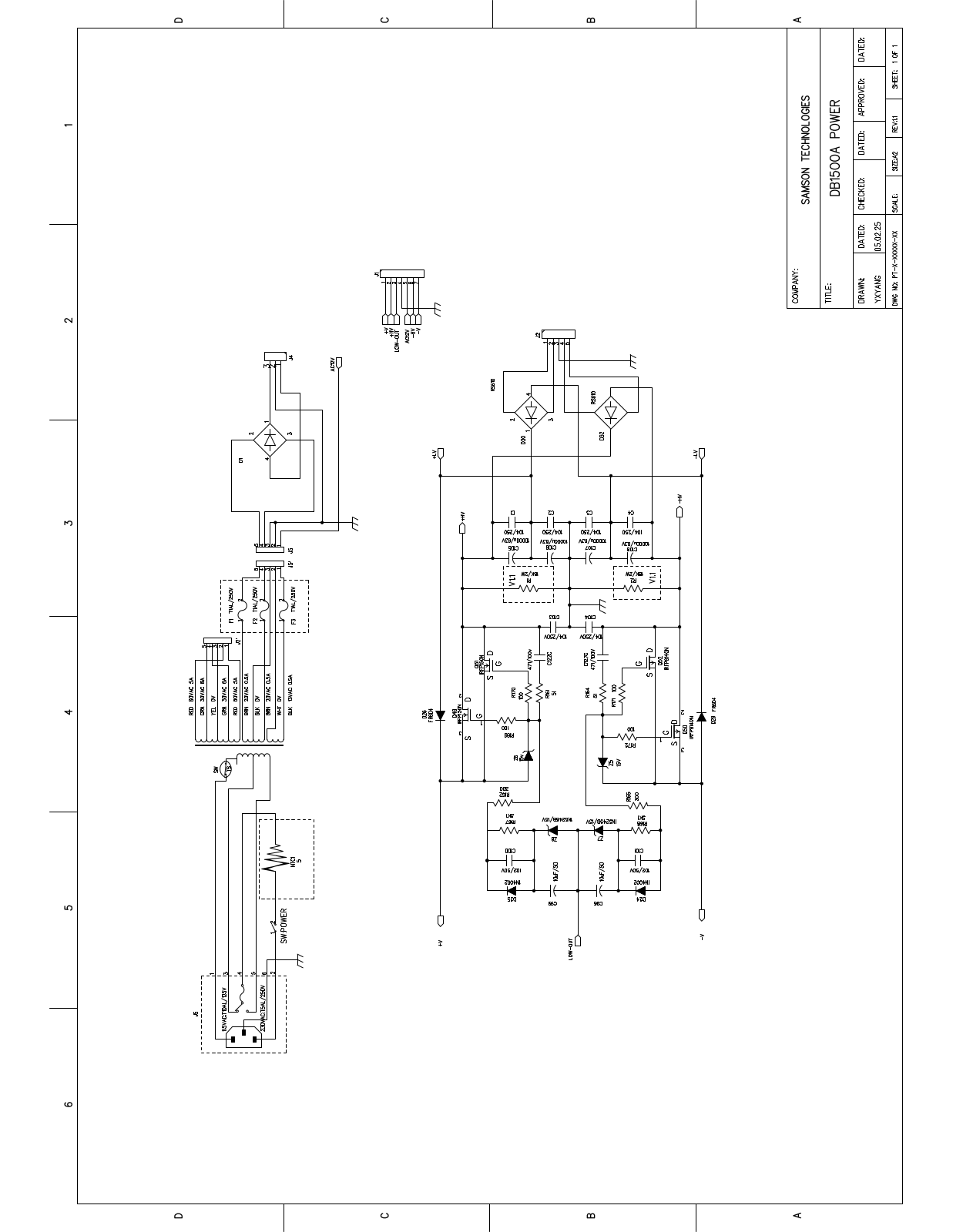 Samson Audio DB-1500-A Schematic