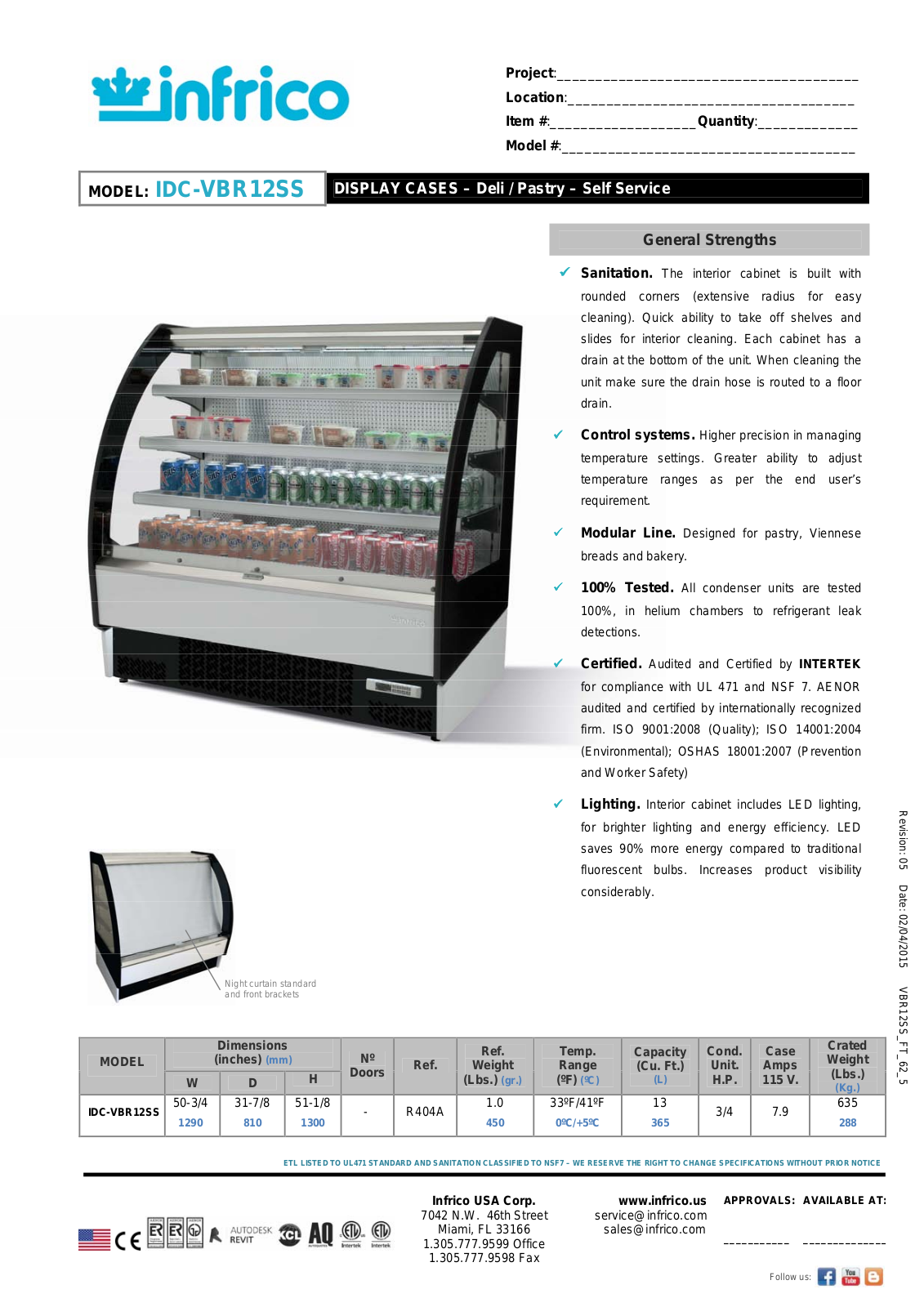 Infrico IDC-VBR12SS User Manual