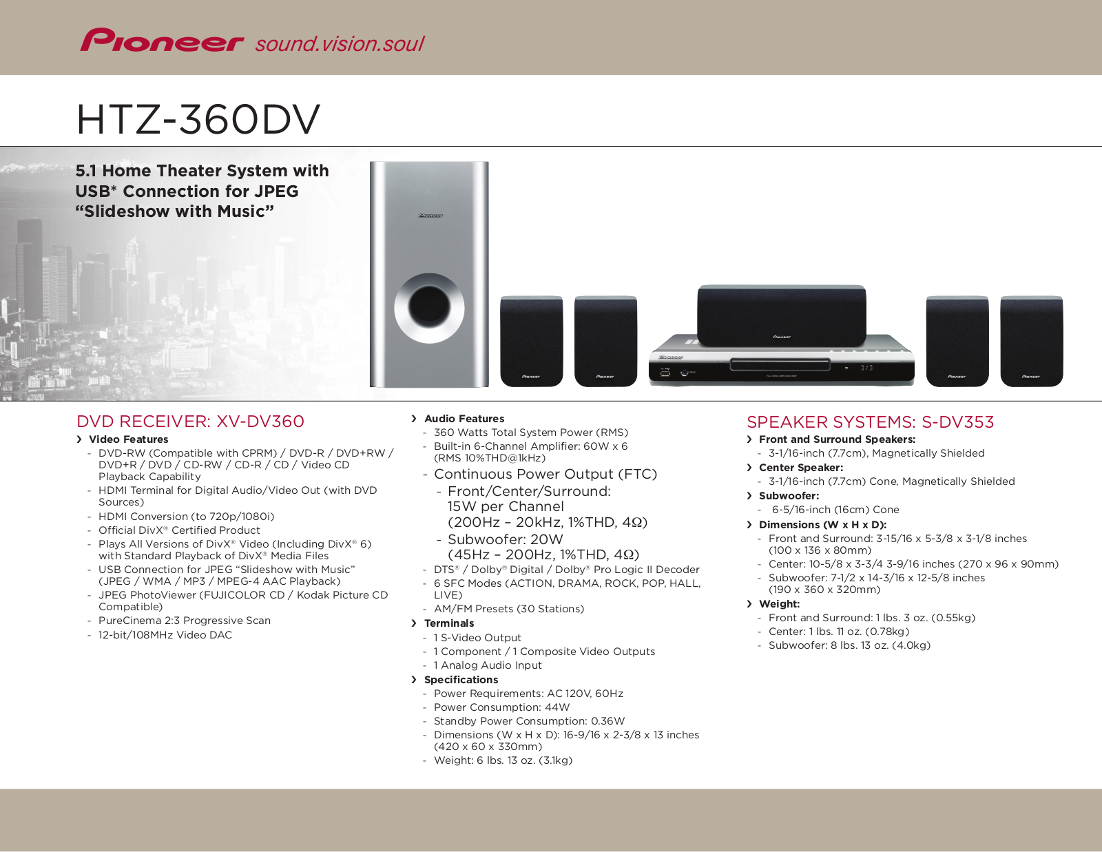 Pioneer XV-DV360 User Manual