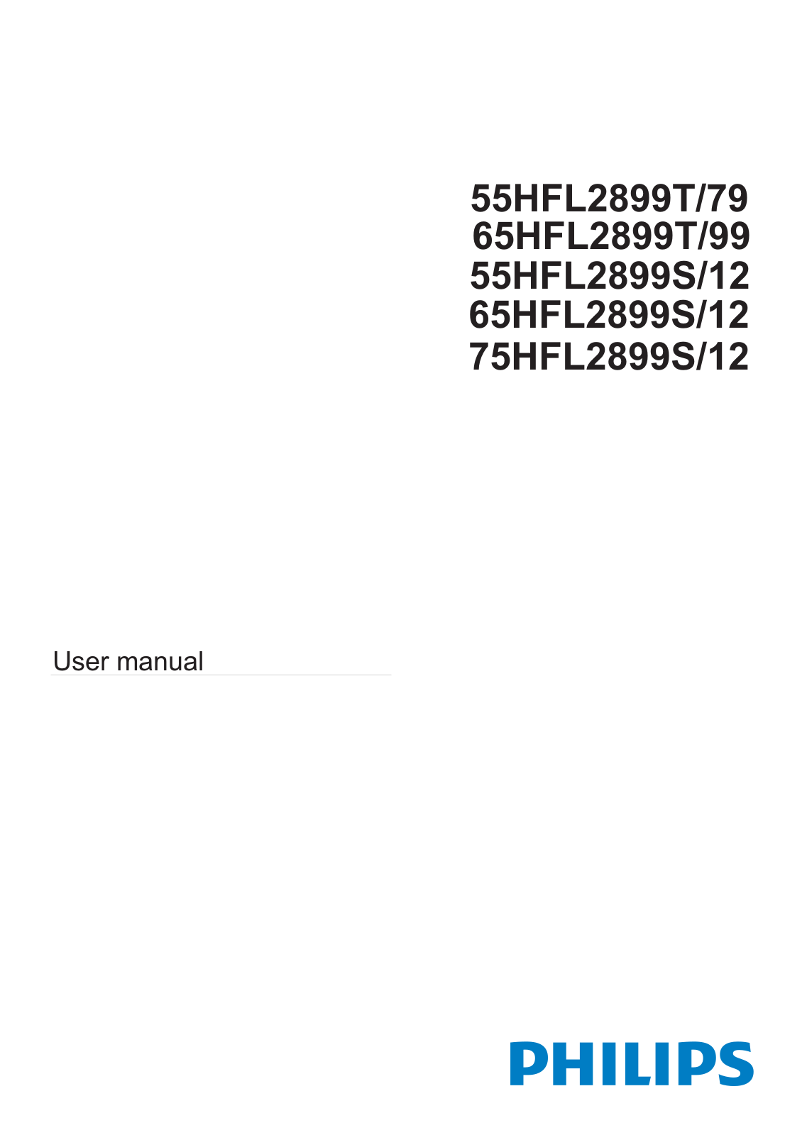 Philips 75HFL2899S/12 User Manual