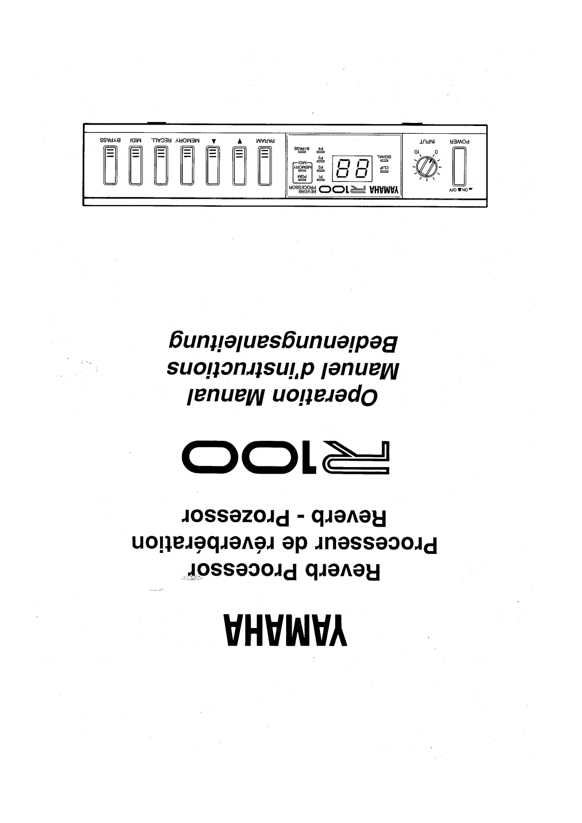 Yamaha Audio R100 User Manual