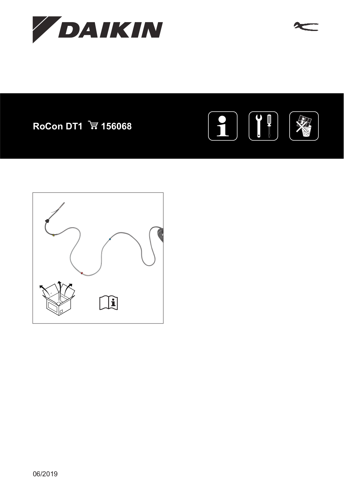 Daikin RoCon DT1 Installation manuals