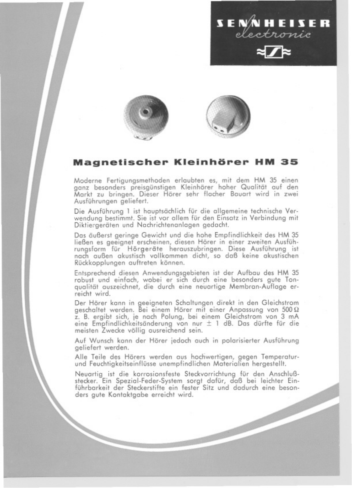 Sennheiser HM 35 Instruction Manual