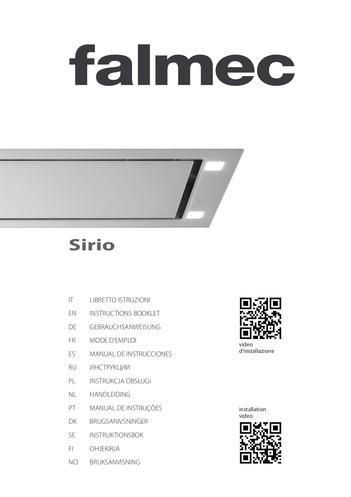 Falmec SIRIO IS 90  GLASS User Manual