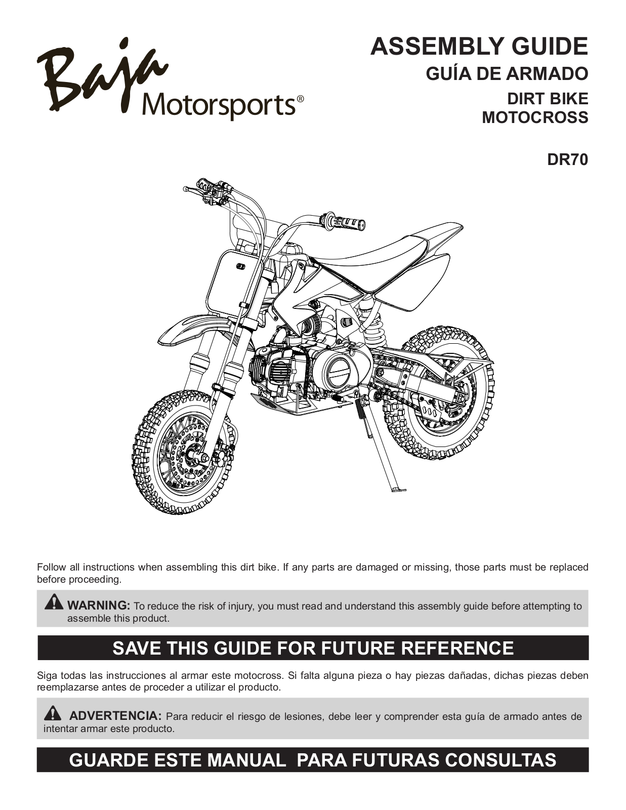 Baja Motorsports DR70 Assembly Guide