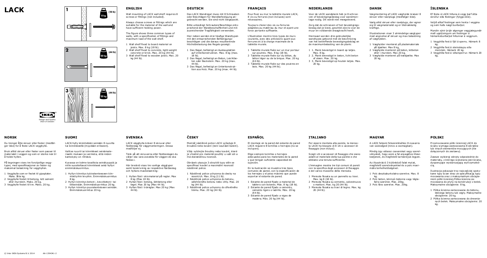 Ikea 60103750, 40103751 User Manual