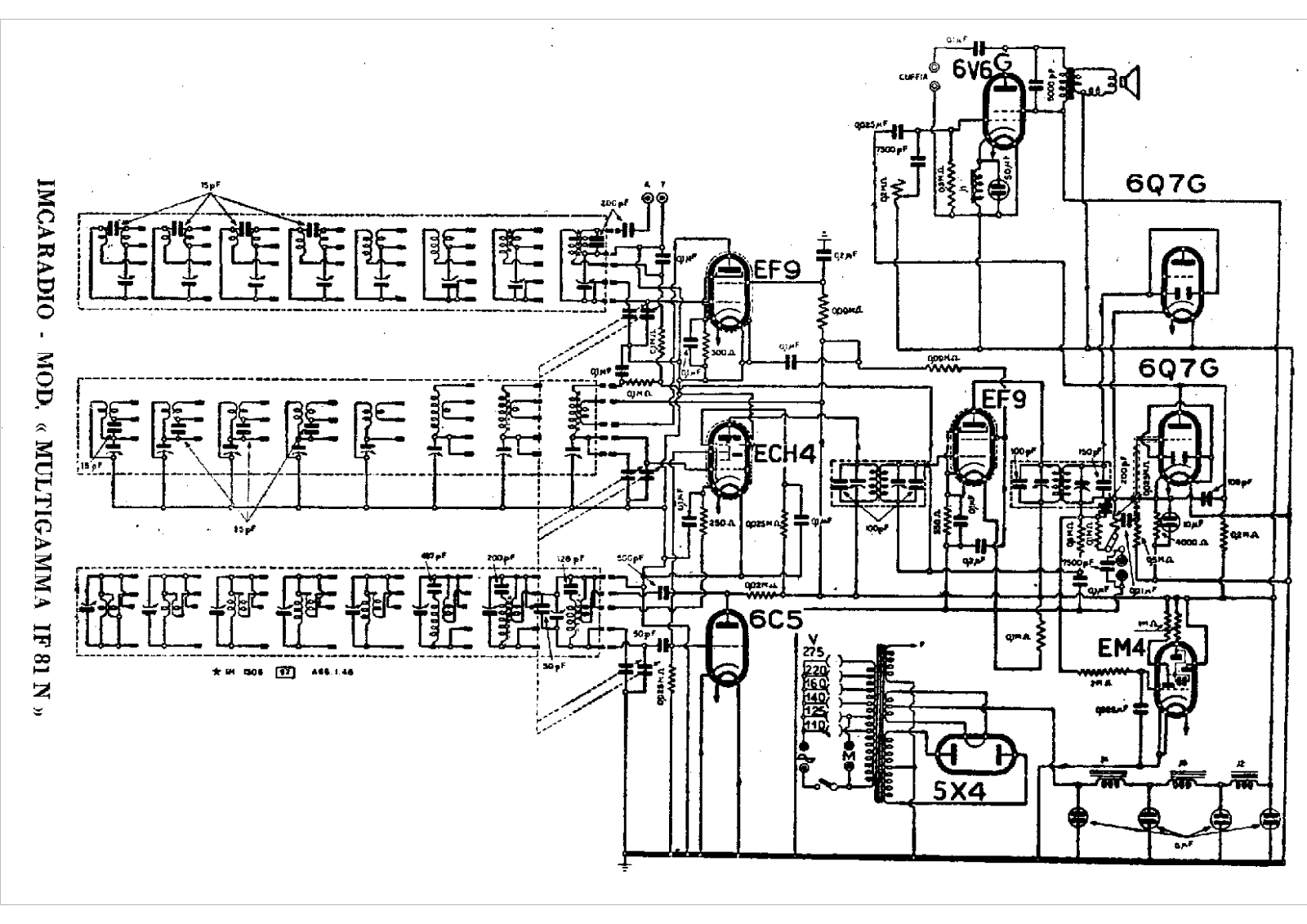 IMCA Radio if81 iv schematic