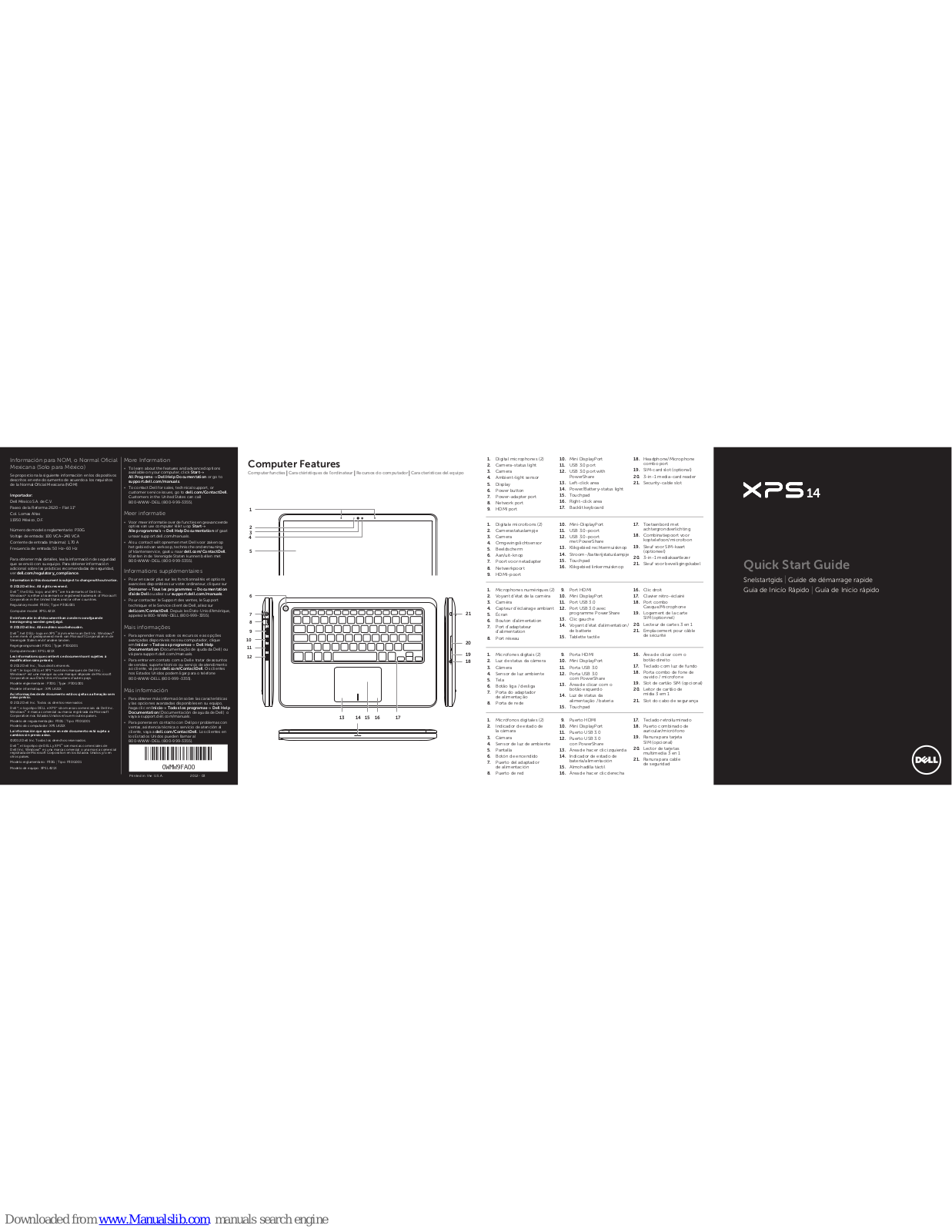 Dell XPS L421X, XPS14 Quick Start Manual