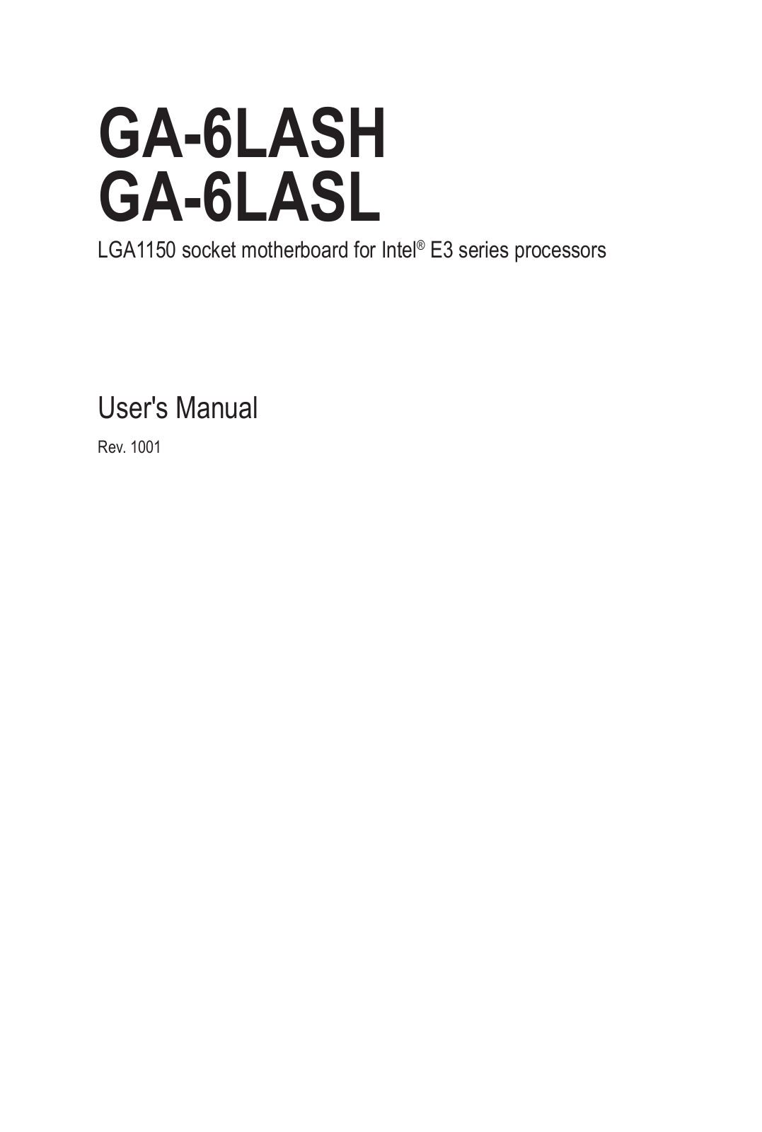 Gigabyte GA-6LASL, GA-6LASH User Manual