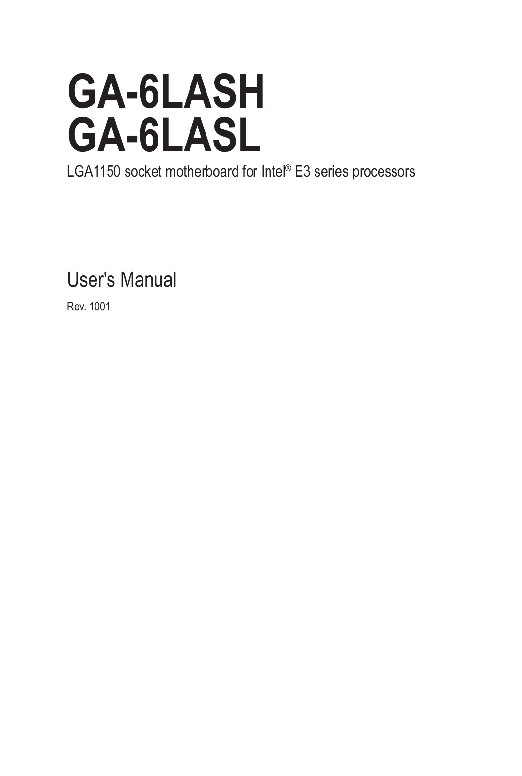 Gigabyte GA-6LASL, GA-6LASH Manual