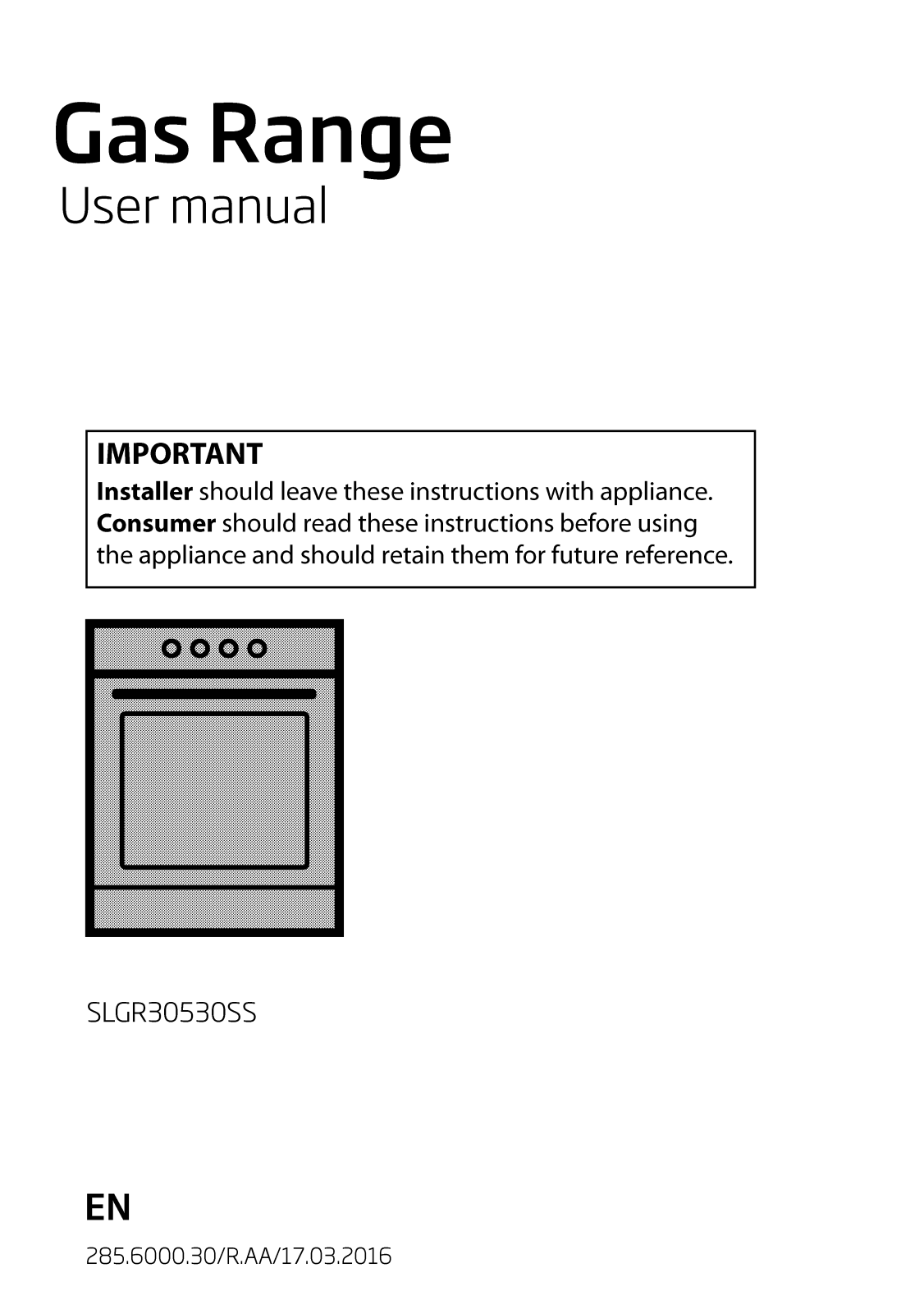 Beko SLGR30530SS User Manual