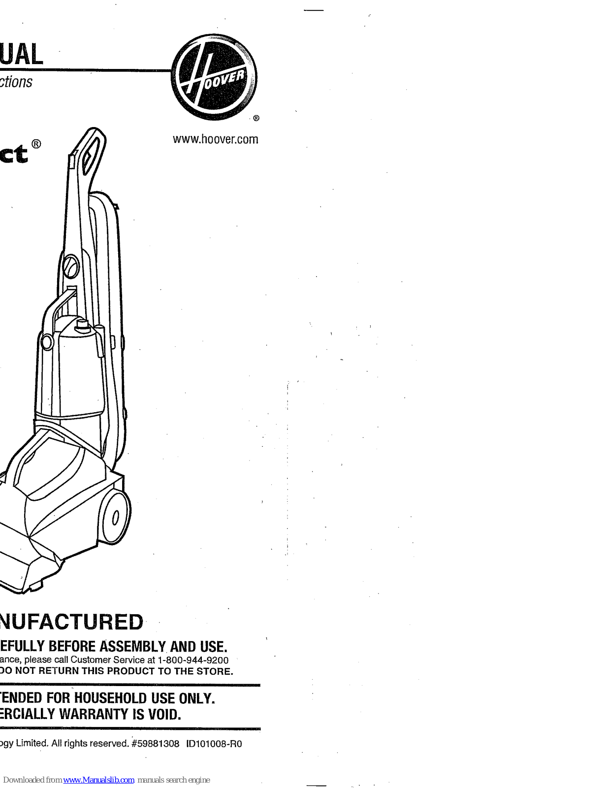 Hoover FH50240RM Owner's Manual