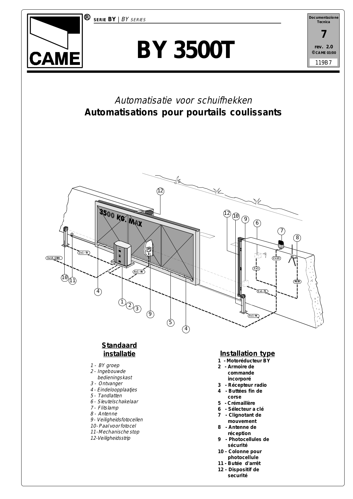 Came BY 3500T Installation Manual