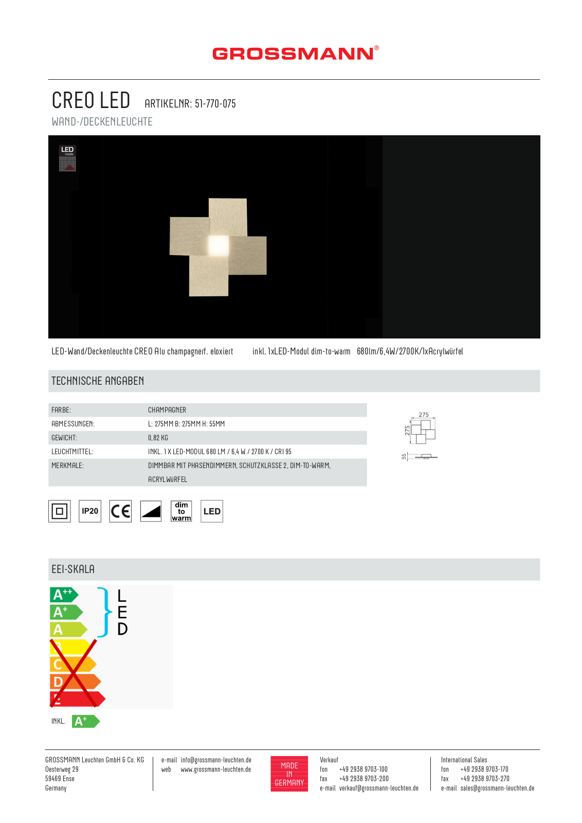 GROSSMANN 51-770-075 User Manual