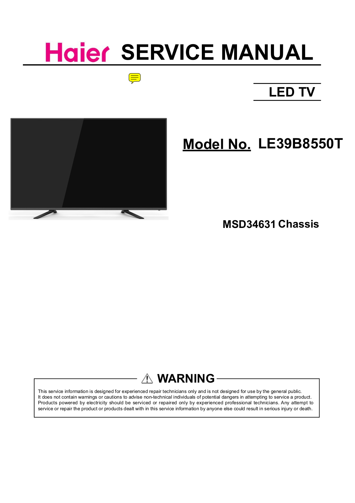 Haier LE39B8550T, DH1U70D2301 Schematic