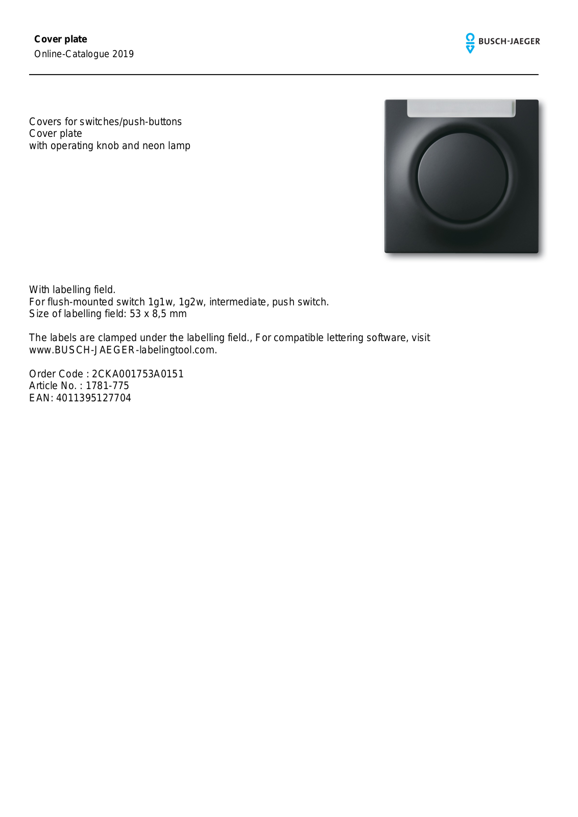 Busch-Jaeger 1781-775 User Manual - ManualMachine.com