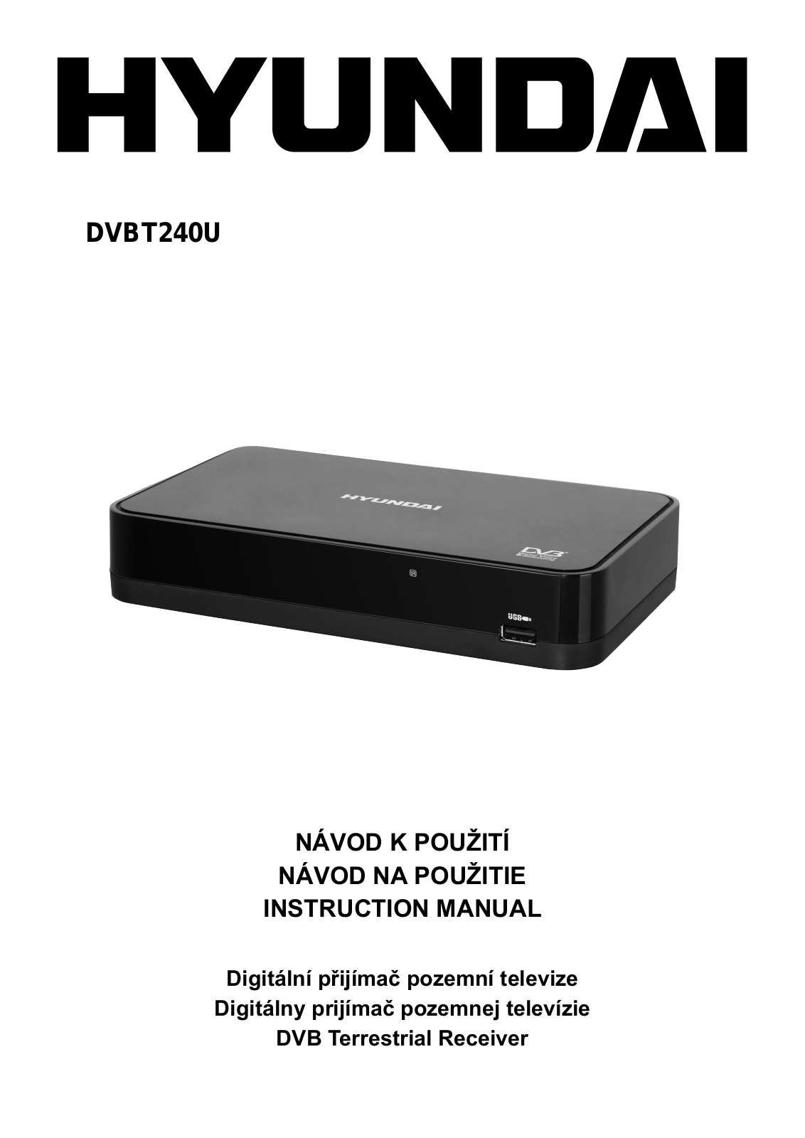 Hyundai DVBT 240 U User Manual