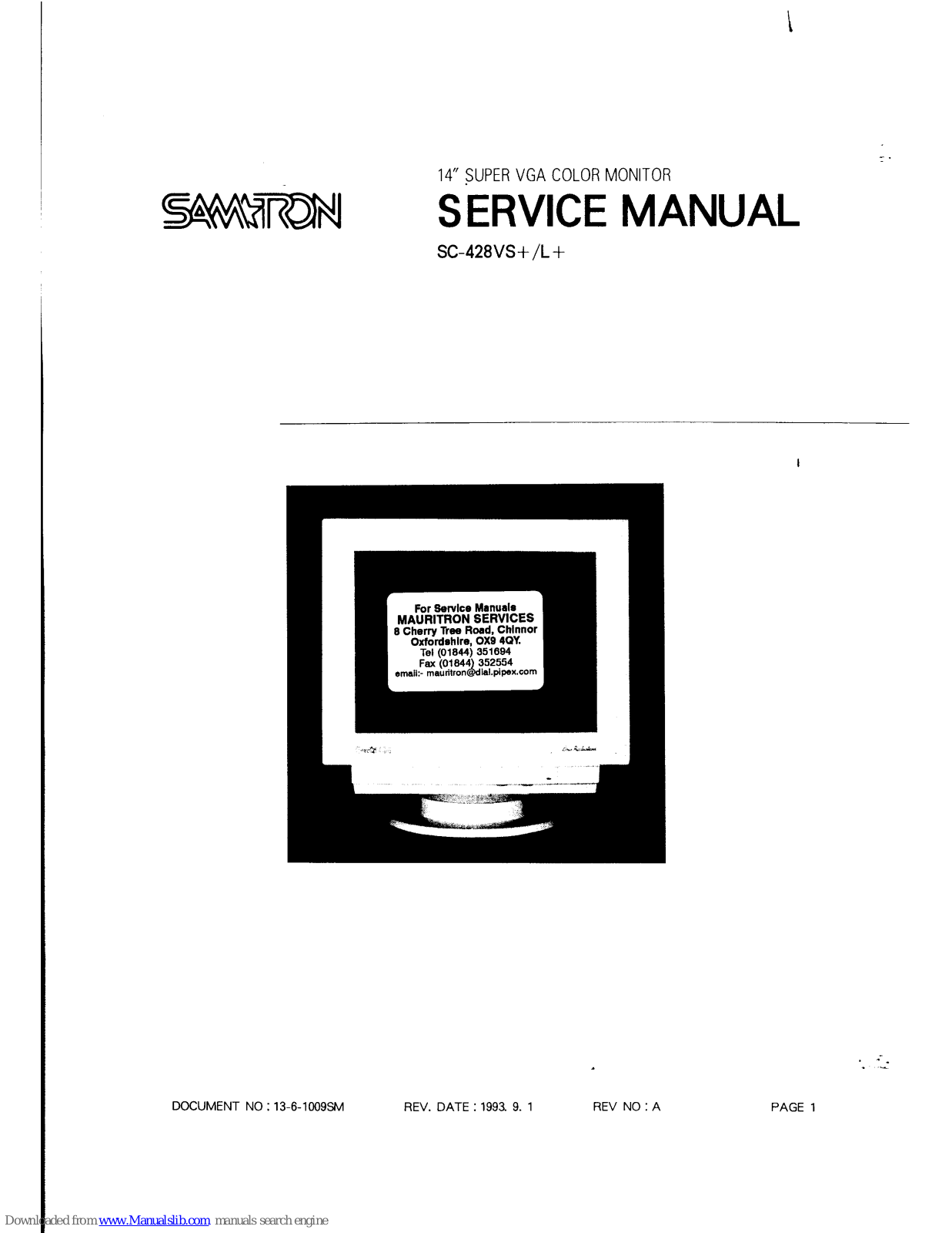 Samtron SC-428VS+, SC-428VL+ Service Manual