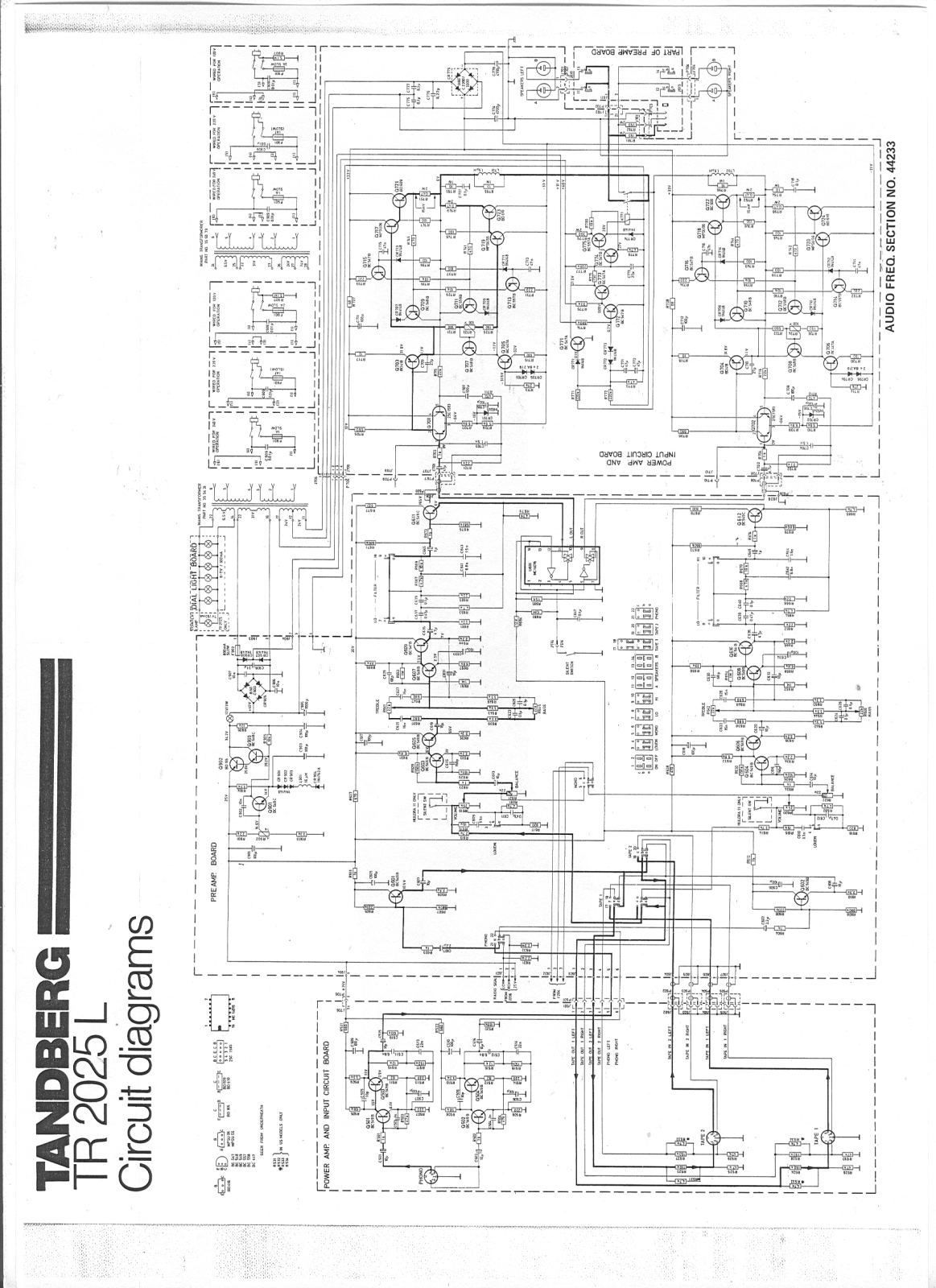 Tandberg TR-2025-L Schematic