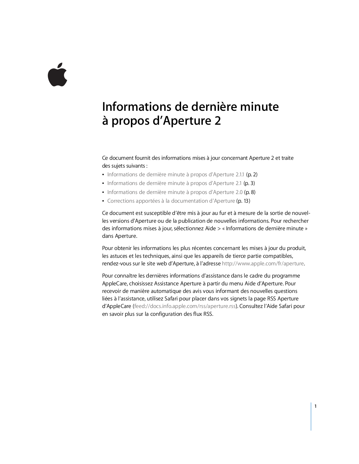 Apple APERTURE 2 Information Manual