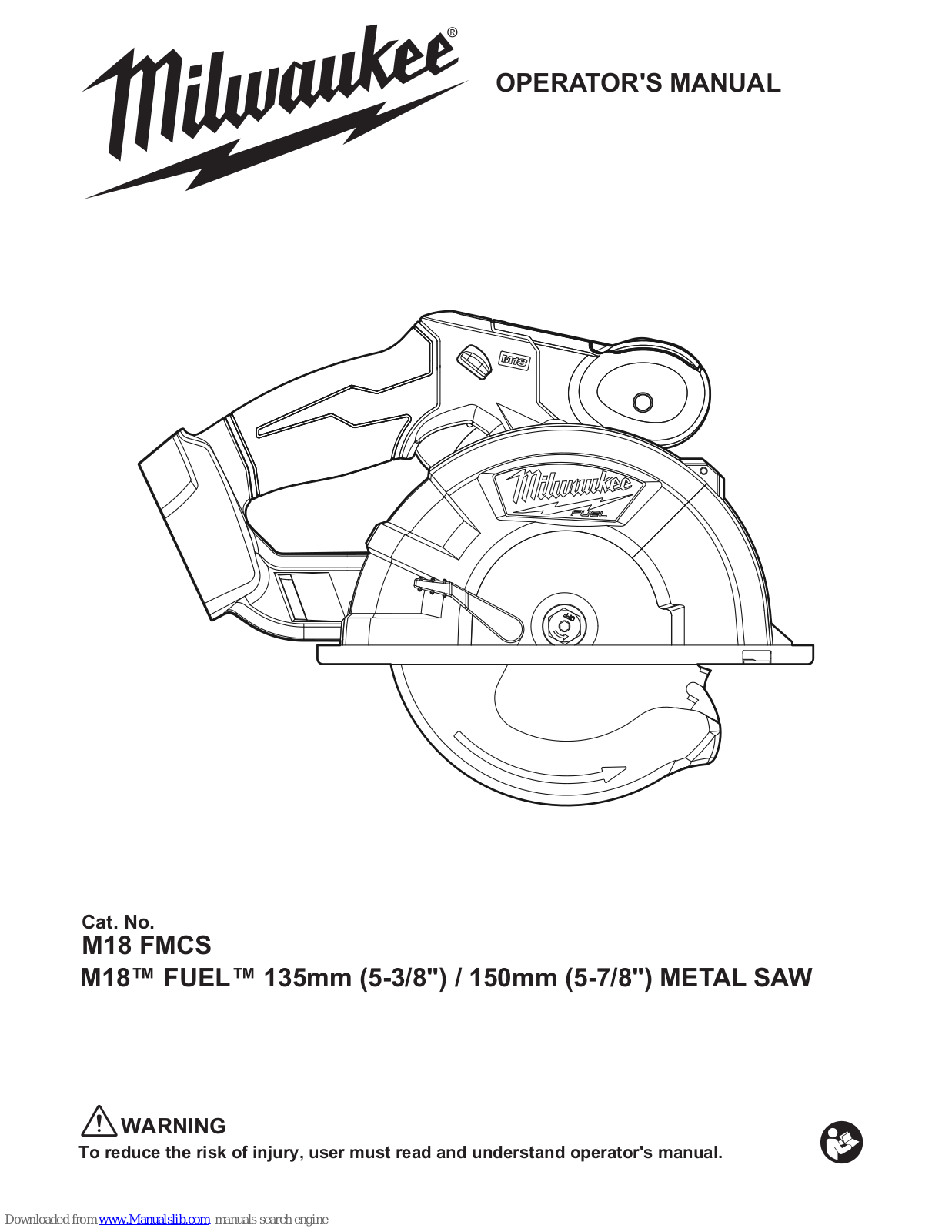 Milwaukee M18 FMCS Operator's Manual