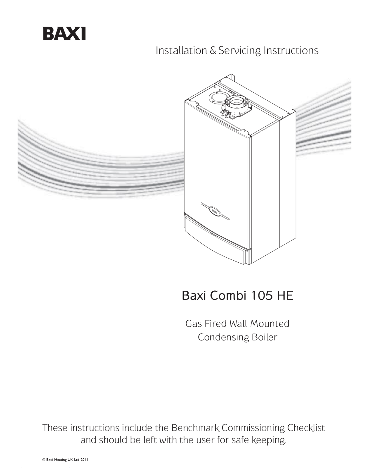 Baxi COMBI INSTANT 105 HE Installation and servicing instructions