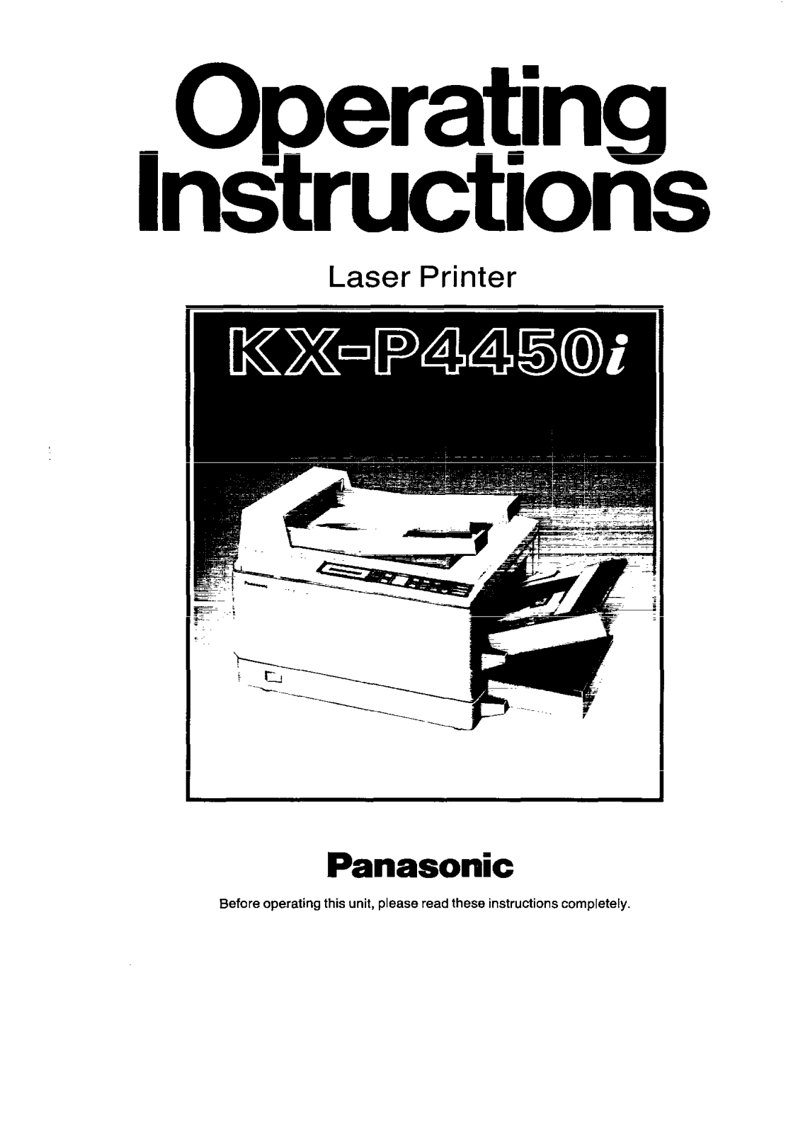 Panasonic KX-P4450I User Manual