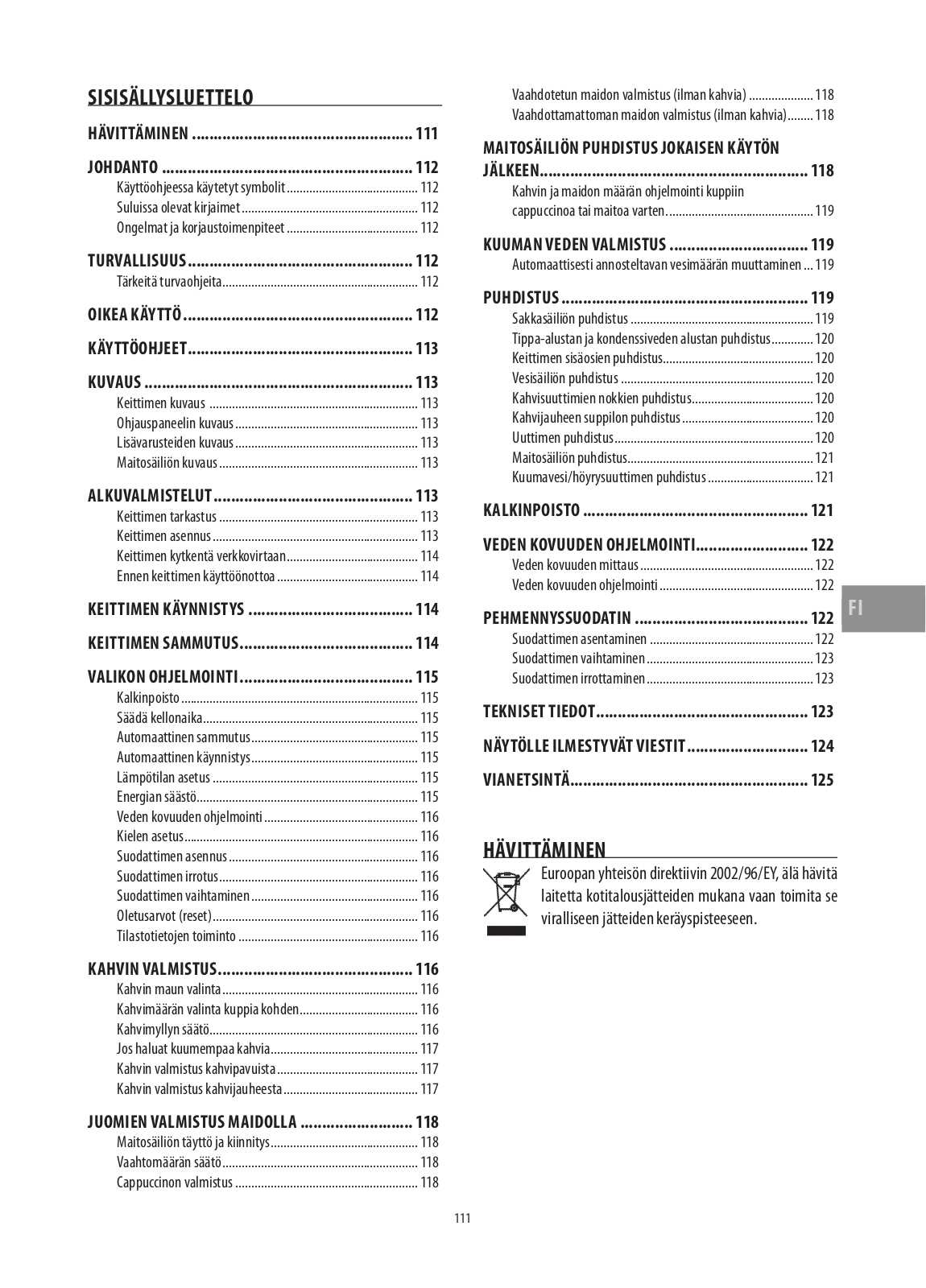 Delonghi ECAM22.360.S, ECAM22360B Instruction manuals