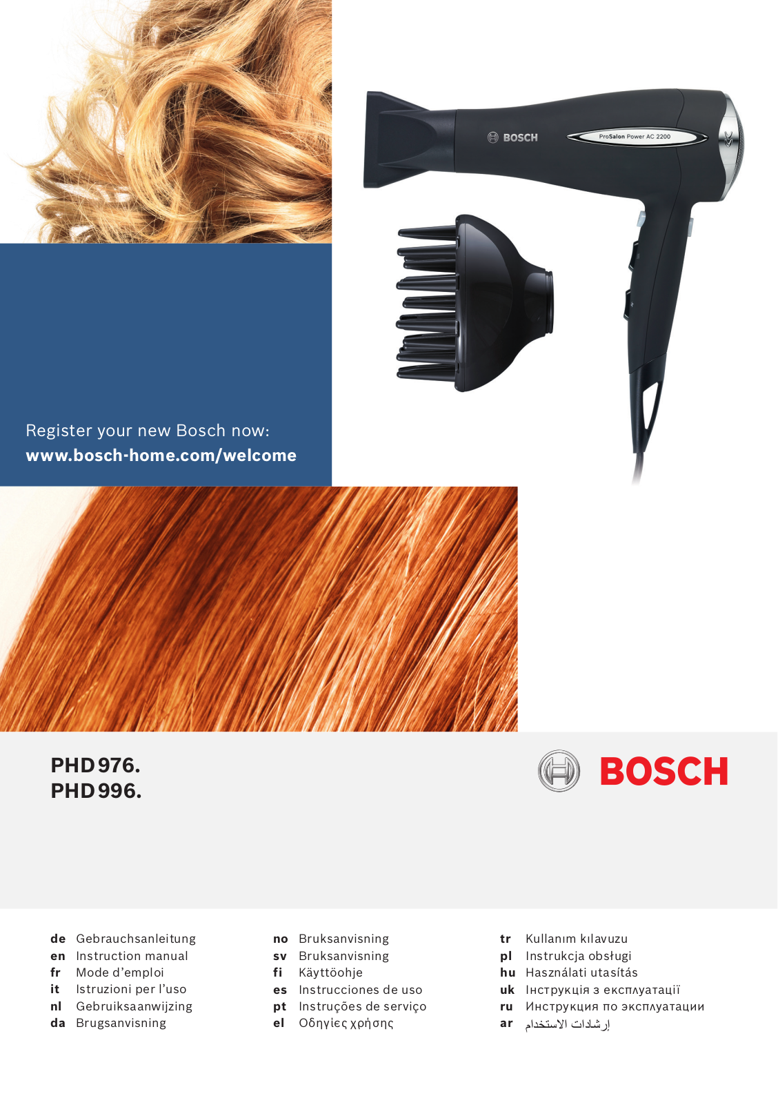 Bosch PHD9760 User Manual