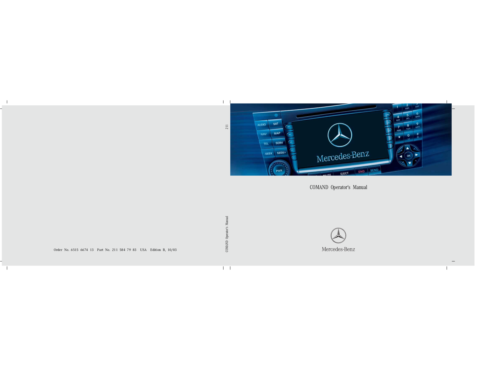 Mercedes-Benz E-Class 2004 COMAND Manual