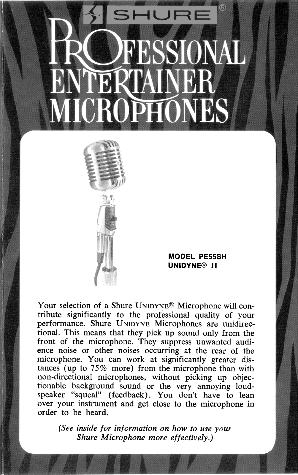 Shure PE55SH User Guide