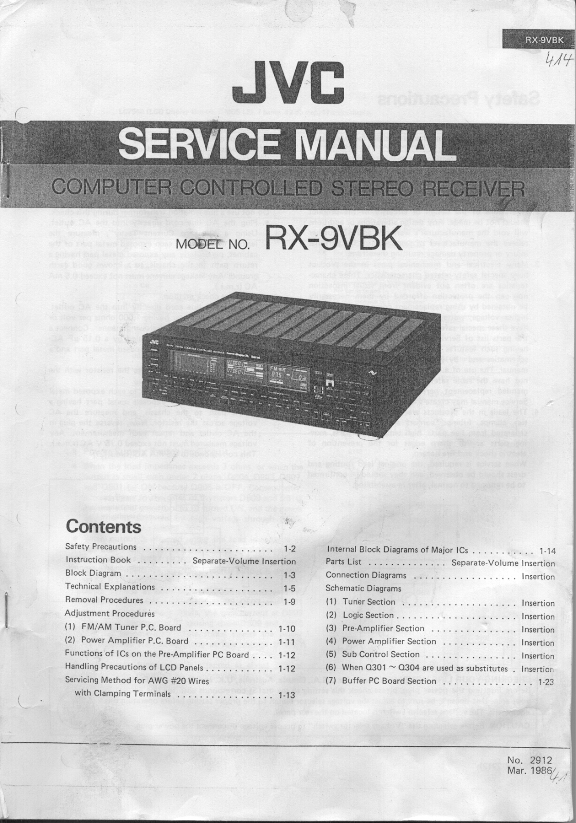 JVC RX-9-VBK Service manual