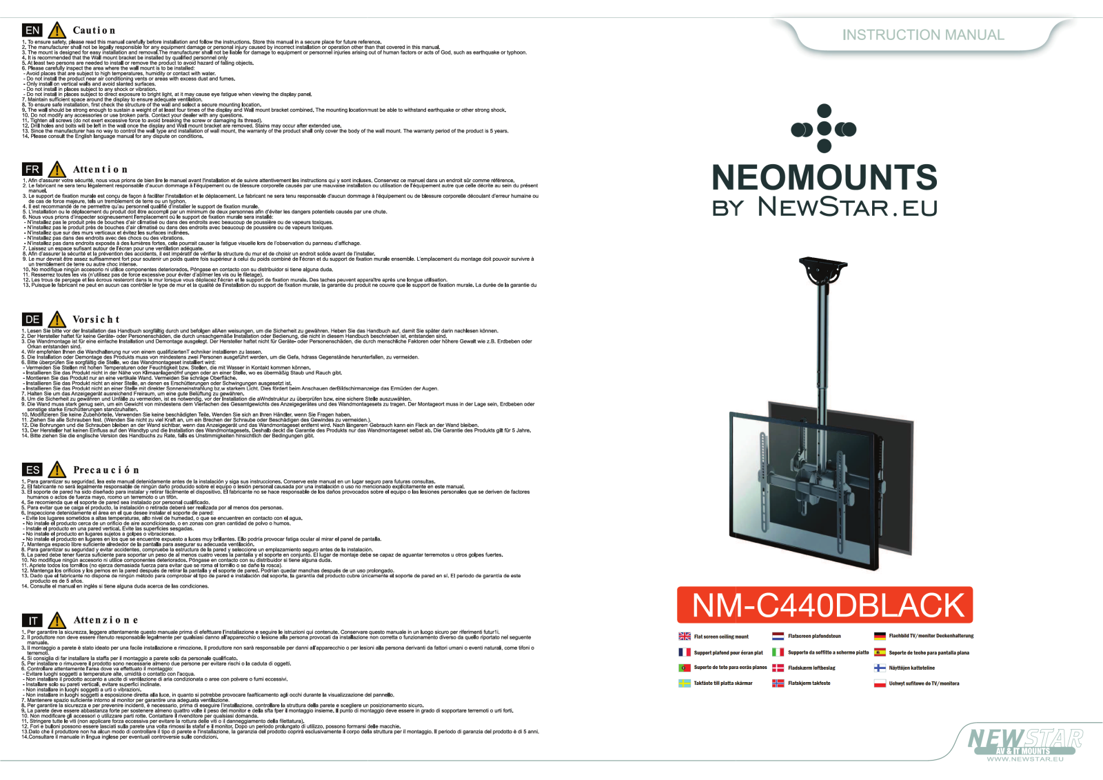 Newstar NM-C440DBLACK User Manual