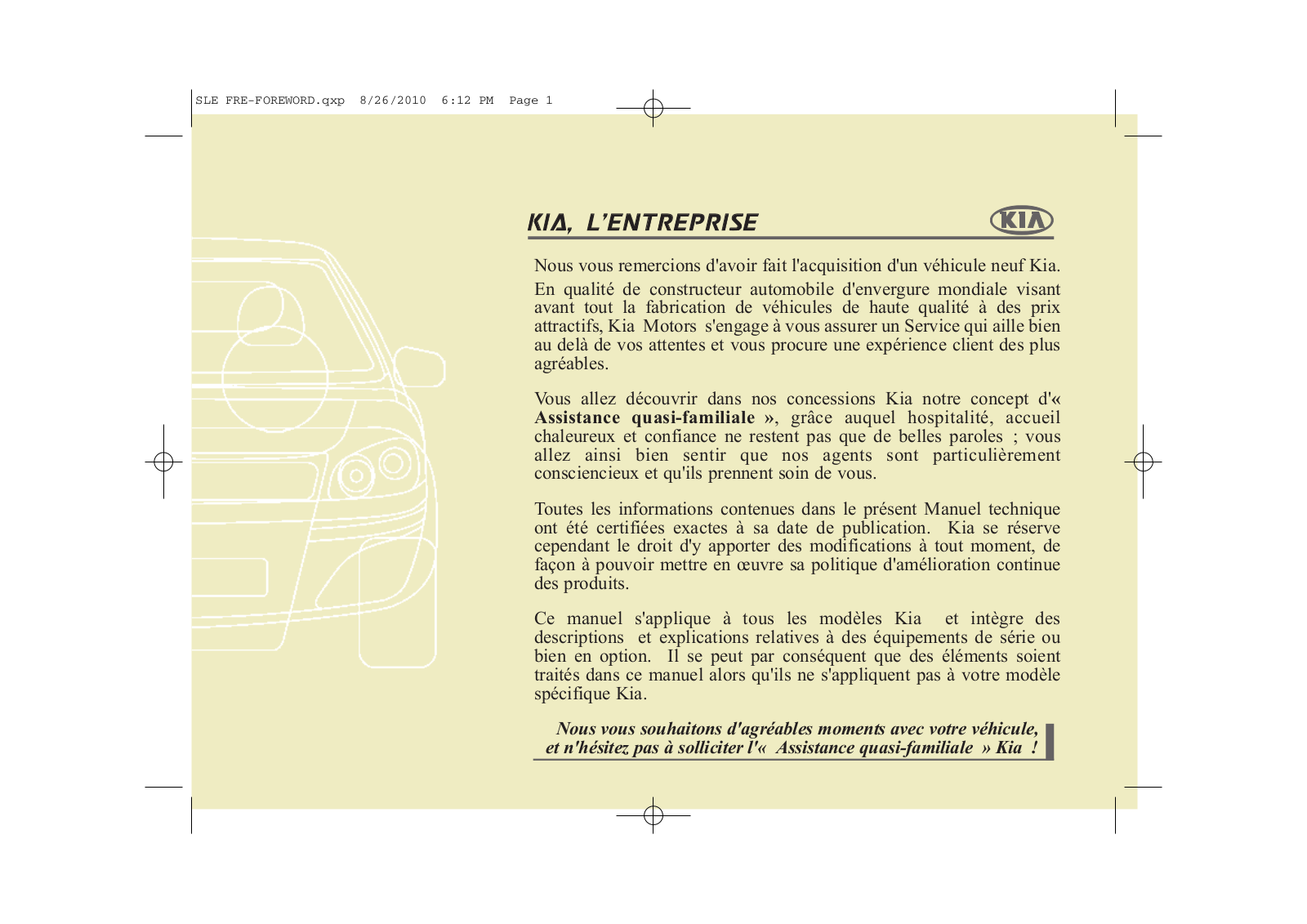 KIA Sportage User Manual