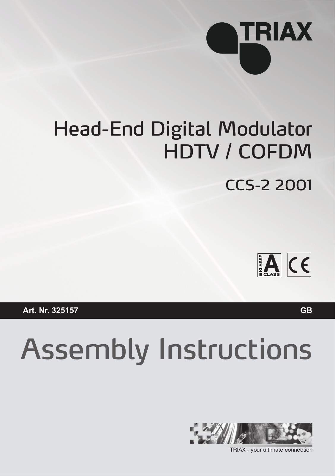 Triax CCS-2 2001 Assembly Instructions Manual