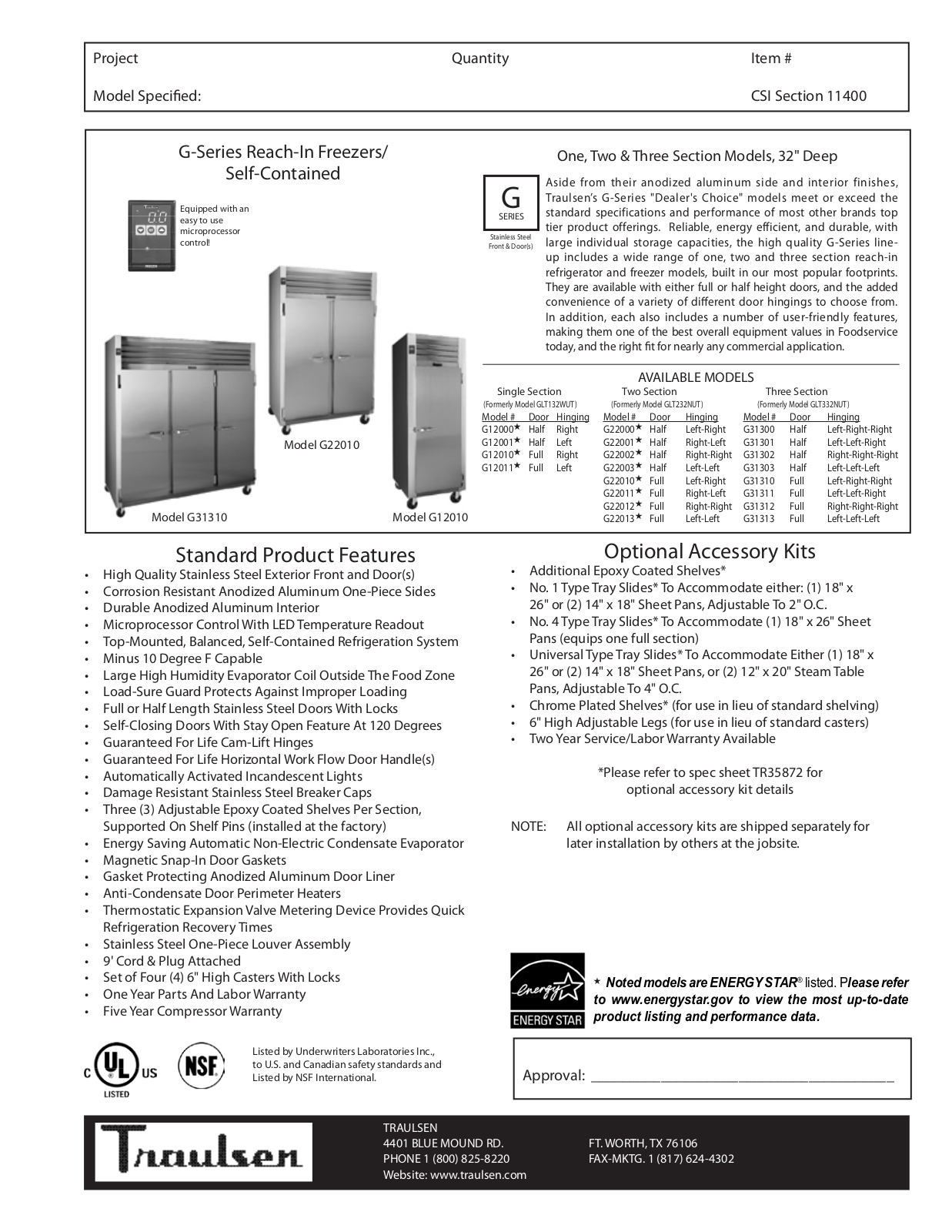 Mannhart G12010 Specifications