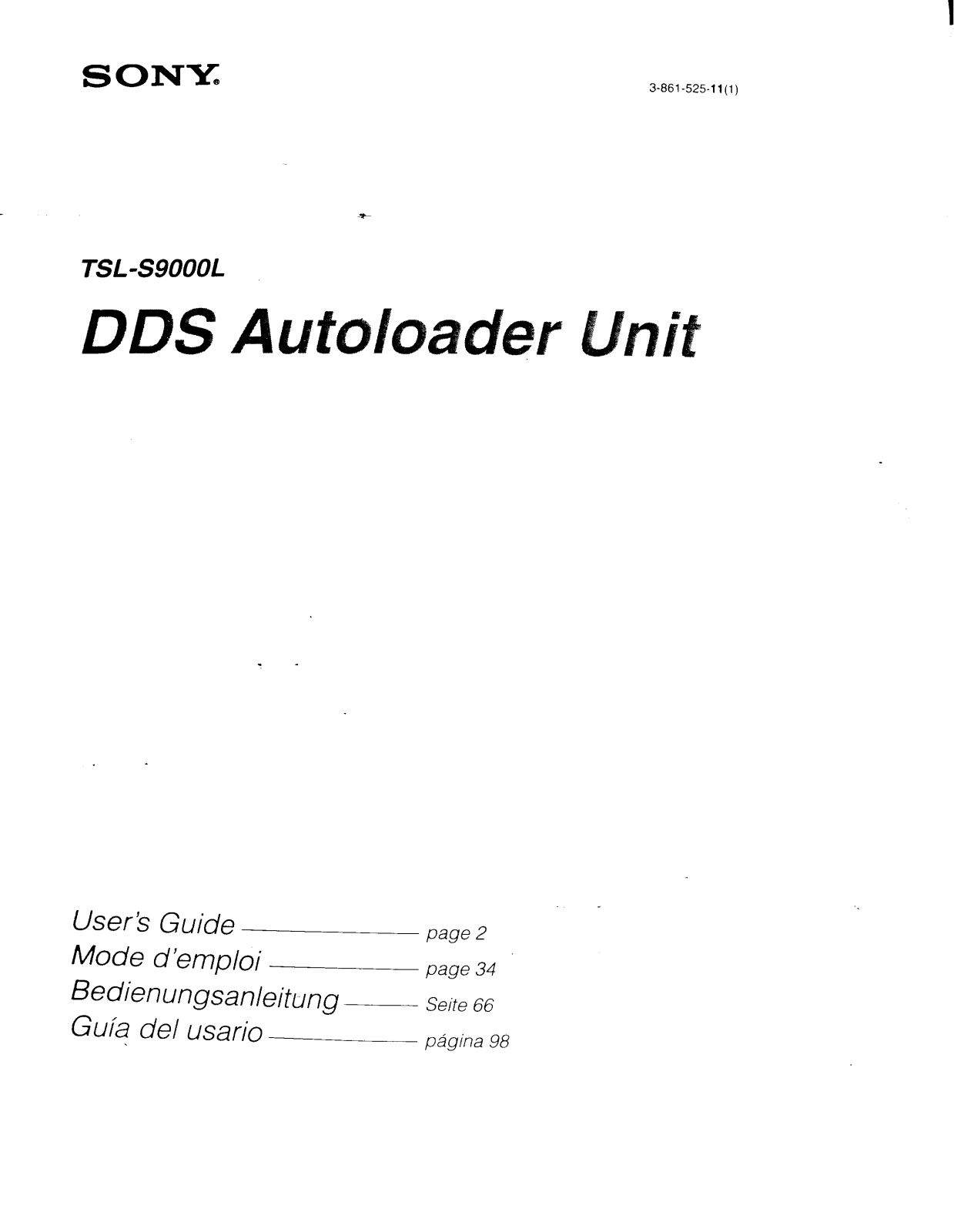 Sony TSLS9000L User Manual