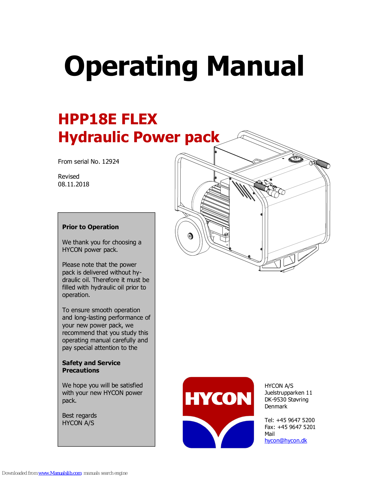 HYCON HPP18E FLEX Operating Manual - ManualMachine.com