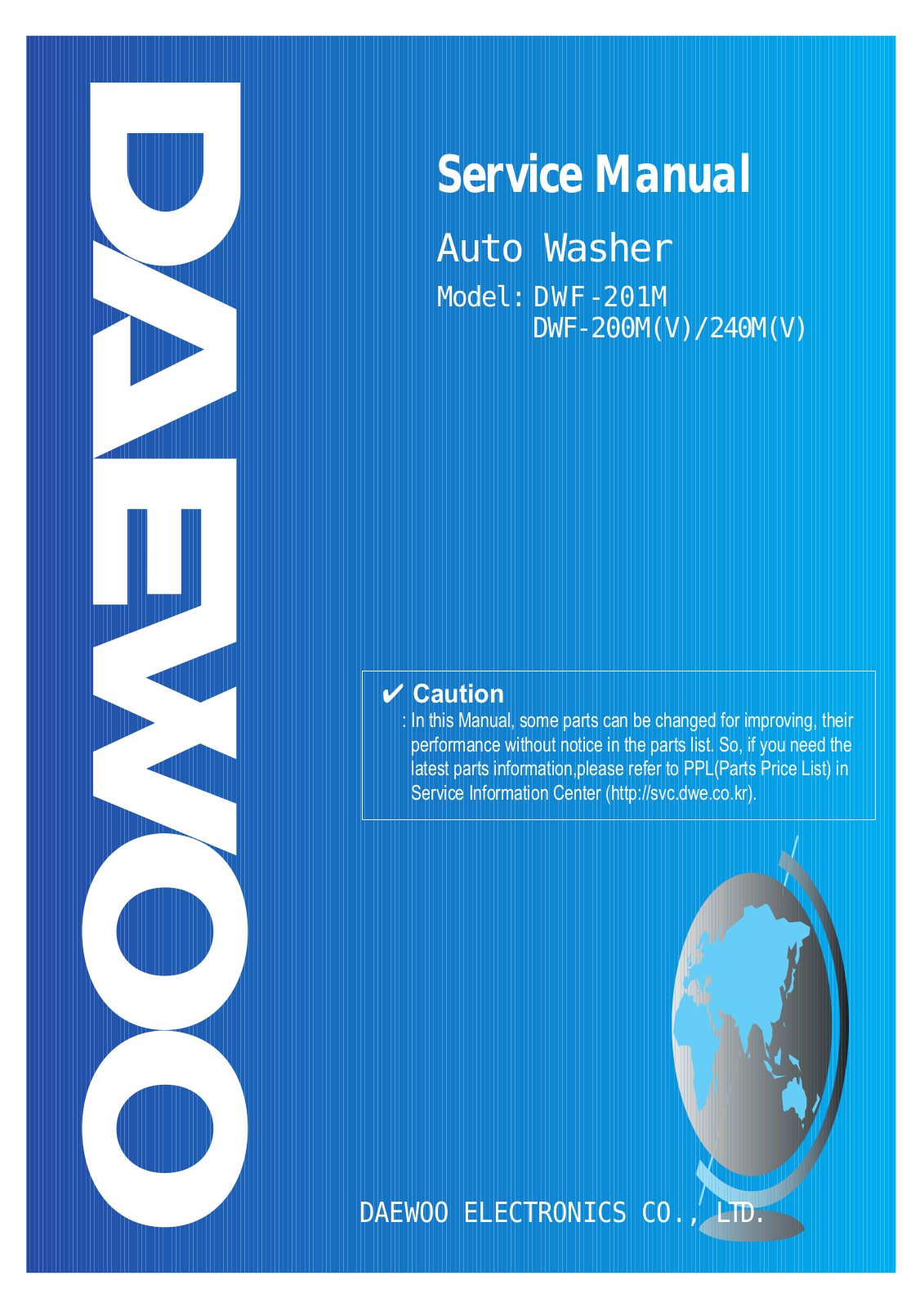 Daewoo DWF-200M, DWF-200 KR Schematic