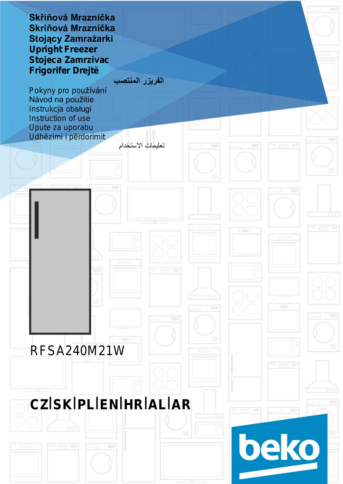 Beko RFSA240M21W User manual