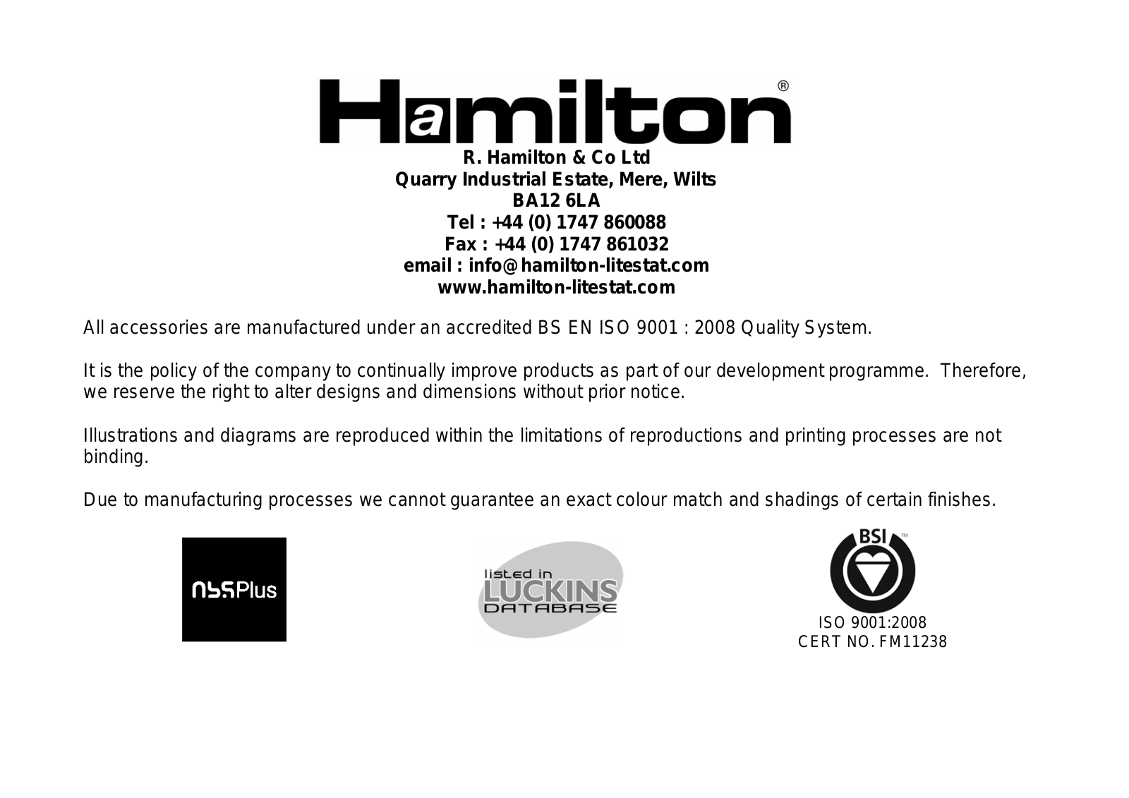 Hamilton ID40WH Installation instructions - ManualMachine.com