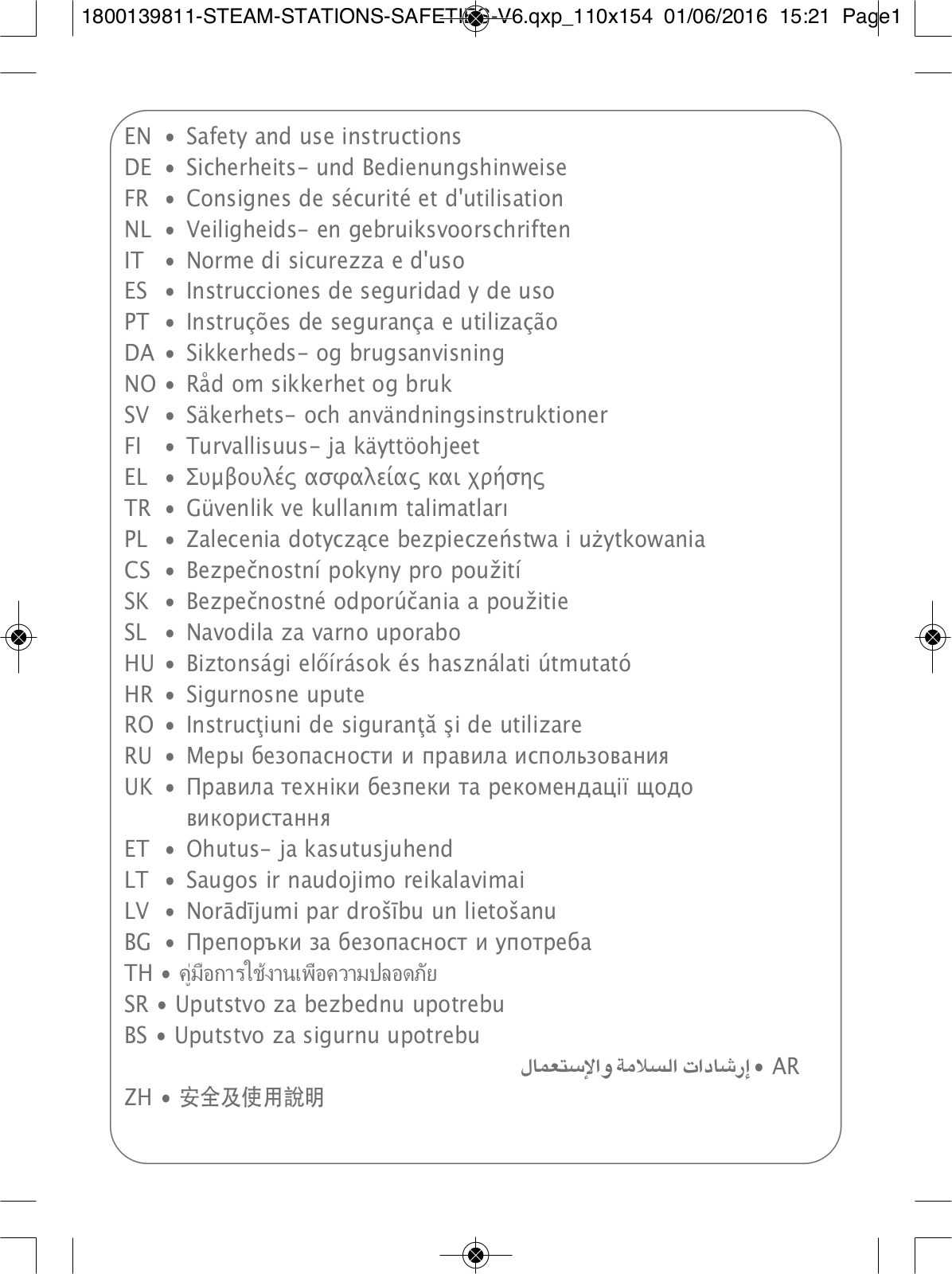 CALOR GV9063C0 User Manual