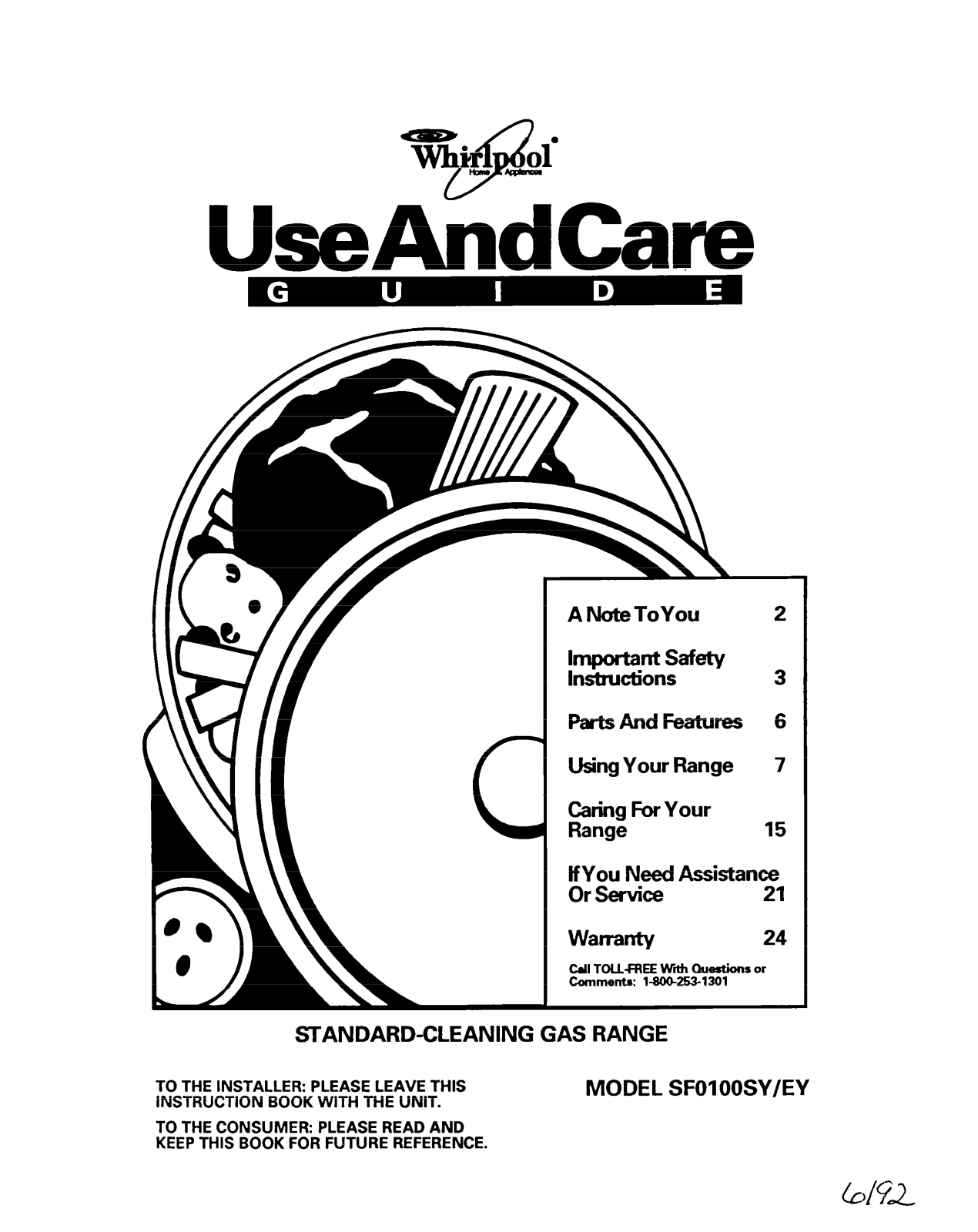 Whirlpool SFOlOOSY-EY User Manual - ManualMachine.com