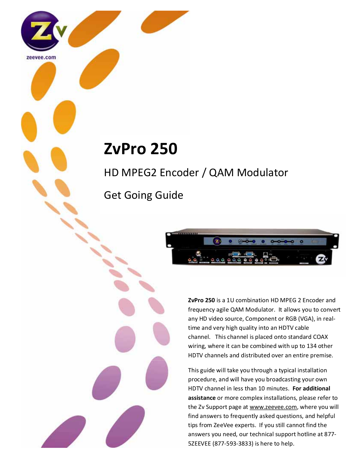 ZeeVee ZvPro 250 User Manual